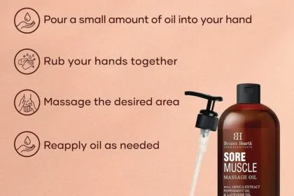 Botanic Hearth Sore Muscle Massage Oil With Arnica Montana Extract And Essential Oils Warming And Relaxing Soothes Tired 1