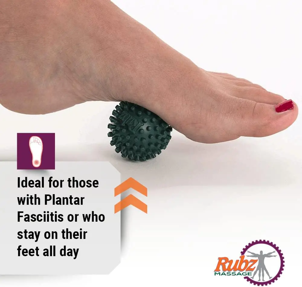 Due North Foot Rubz Hand Back Massage Ball - Relieve Pain from Plantar Fasciitis, Tight Muscles Sore Feet - Massage Tool