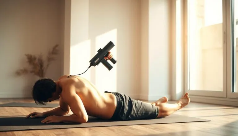 how to use massage gun on back