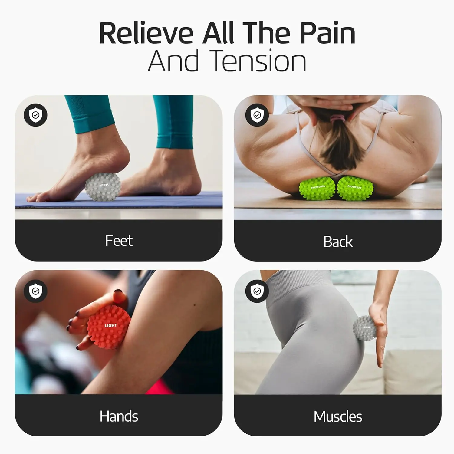 Logest 3 Piece Set Foot Massage Ball For Trigger Point Therapy Injury Rehabilitation Deep Tissue Massage Balls Prevent S 3