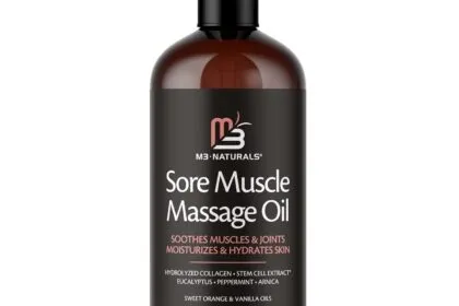 M3 Naturals Arnica Sore Muscle Massage Oil With Collagen Stem Cells And Menthol Anti Cellulite Therapy For Full Body Fas 1
