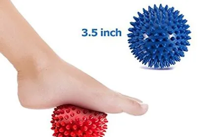 Pack Of 2 Spiky Hard Massage Balls Foot Arch Trainer Plantar Fasciitis Muscle Massager Ball Exercise 11
