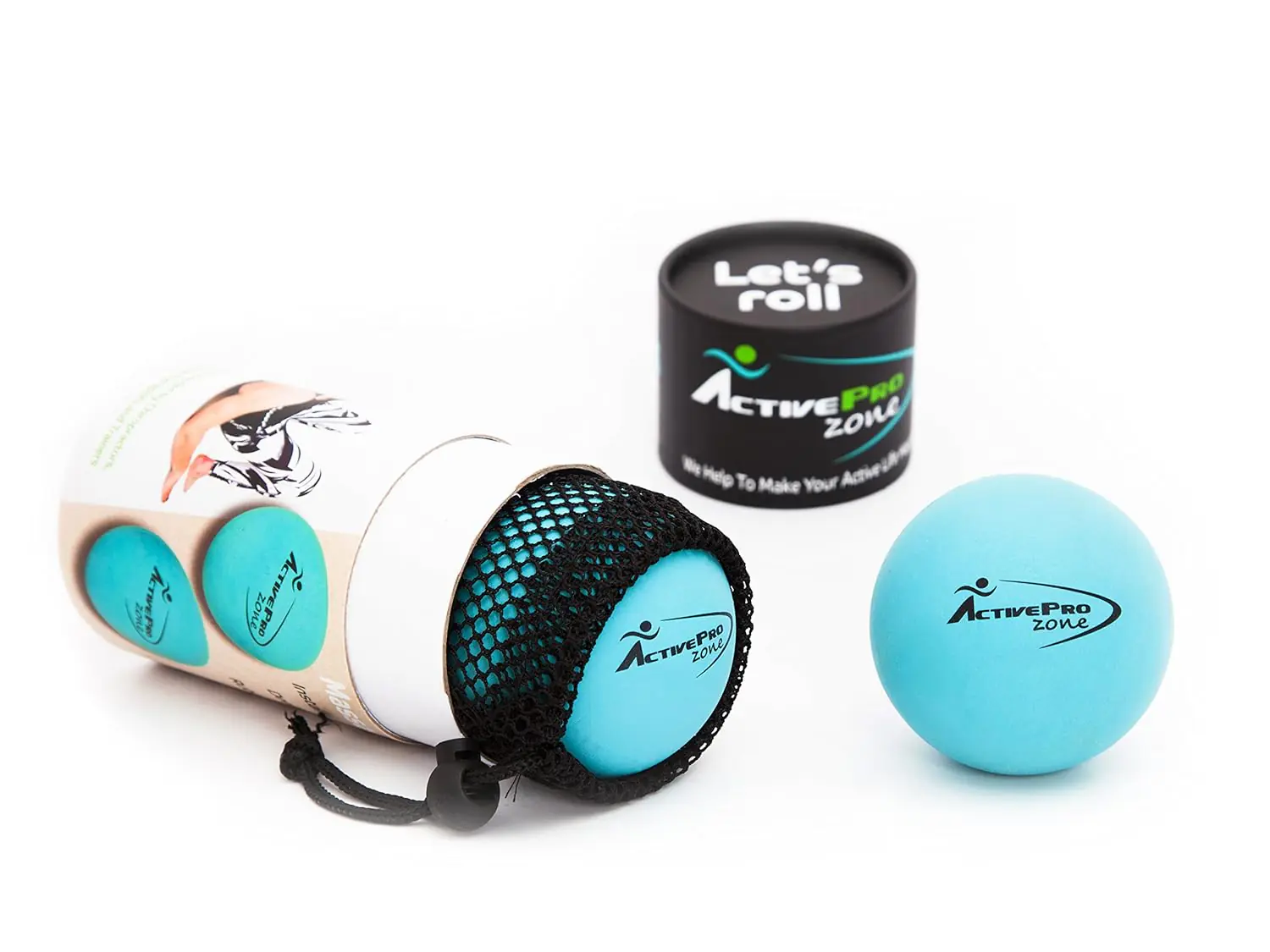Therapy Massage Ball - Instant Muscle Pain Relief. Proven Effective for Myofascial Release, Deep Tissue Pressure, Yoga Trigger Point Treatments. Set - 2 Extra Firm Balls W/Mesh Bag.