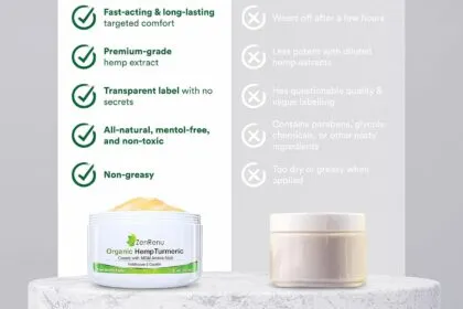 Zenrenu Hemp Joint Muscle Relief Cream With Turmeric Arnica Msm Hemp Oil 7 Essential Oils Non Greasy Soothing Formula Fo 5