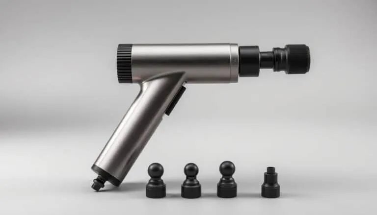 ztech deep tissue massage gun with 4 attachments
